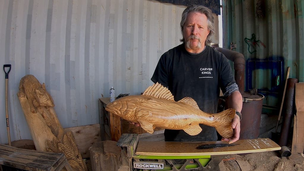walleye fish carving